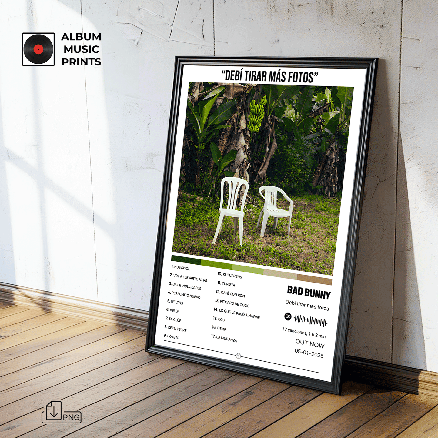 DEBI TIRAR MAS FOTOS Póster Digital Bad Bunny  - Descarga Instantánea Arte Álbum