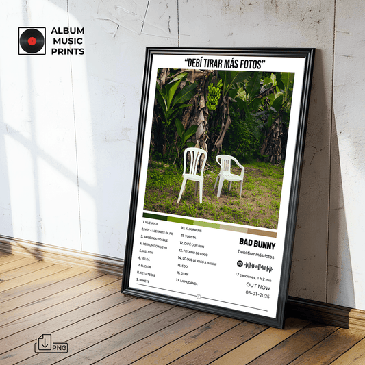 DEBI TIRAR MAS FOTOS Póster Digital Bad Bunny  - Descarga Instantánea Arte Álbum