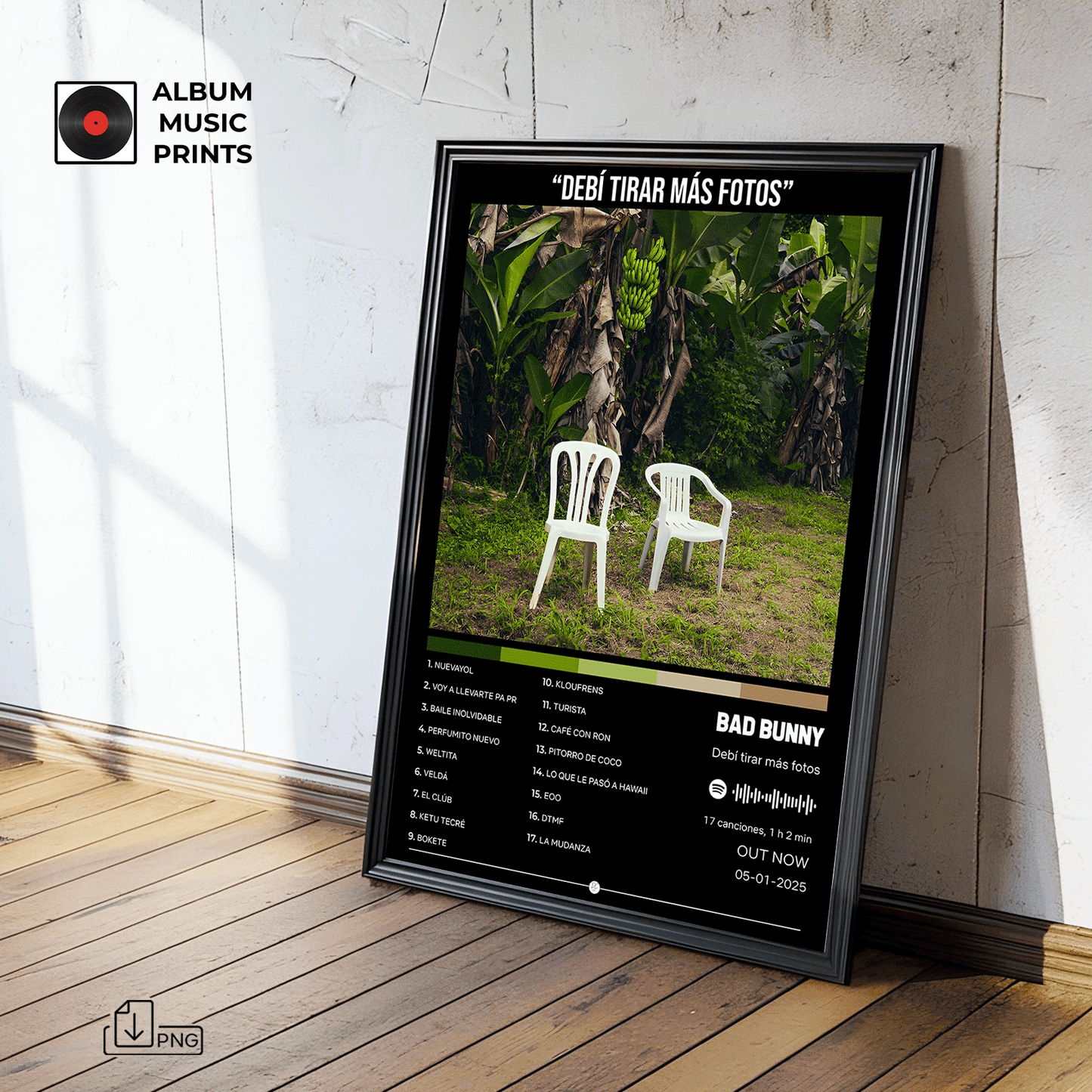 DEBI TIRAR MAS FOTOS Póster Digital Bad Bunny  - Descarga Instantánea Arte Álbum