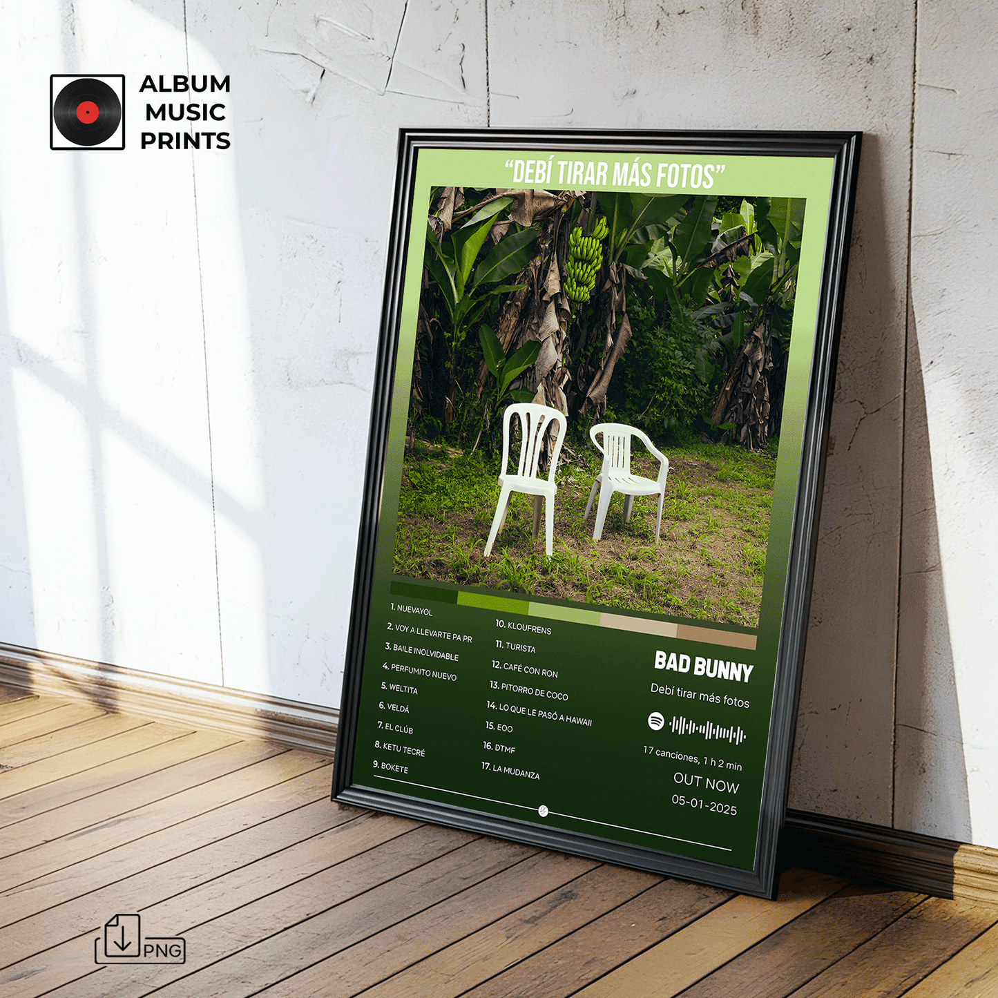 DEBI TIRAR MAS FOTOS Póster Digital Bad Bunny  - Descarga Instantánea Arte Álbum