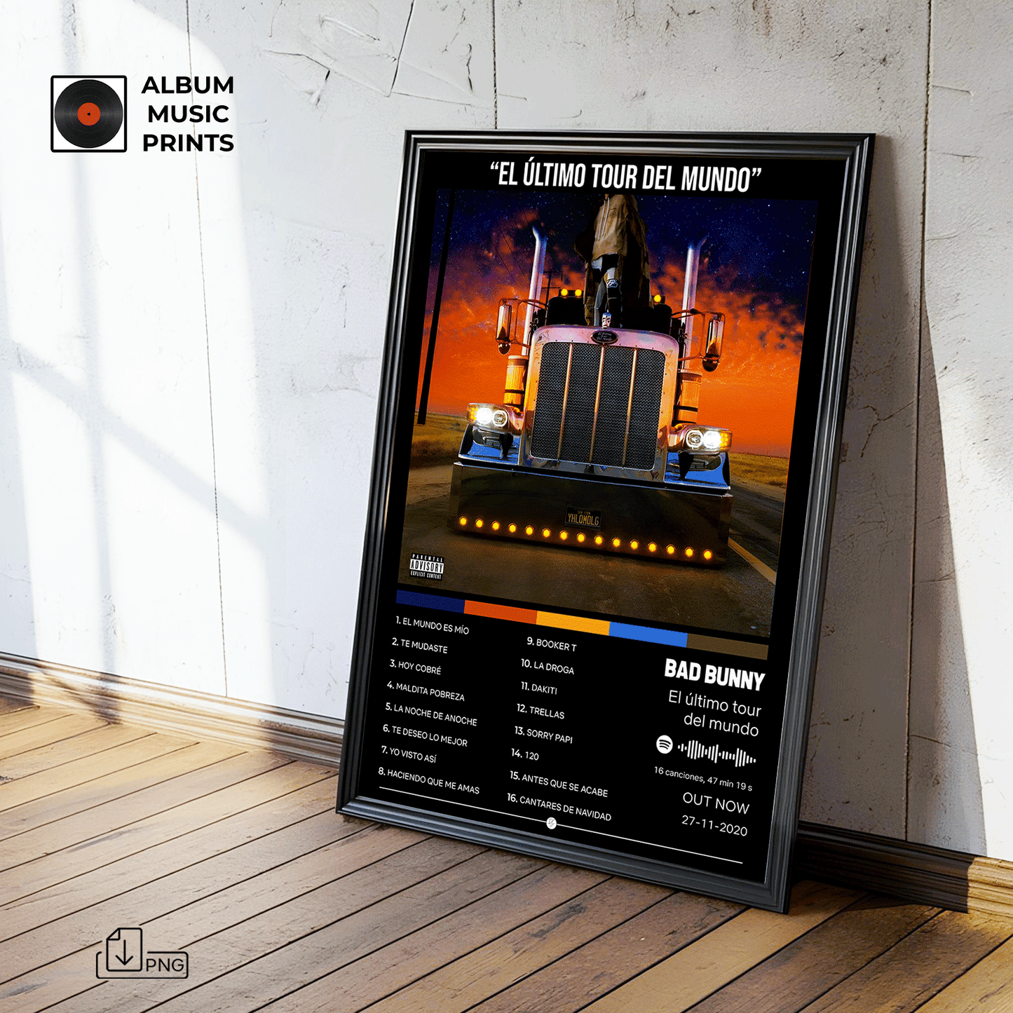 EL ULTIMO TOUR DEL MUNDO Bad Bunny Póster Digital - Descarga Instantánea Arte Álbum
