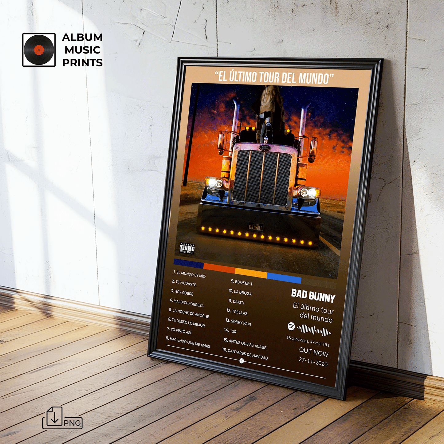 EL ULTIMO TOUR DEL MUNDO Bad Bunny Póster Digital - Descarga Instantánea Arte Álbum
