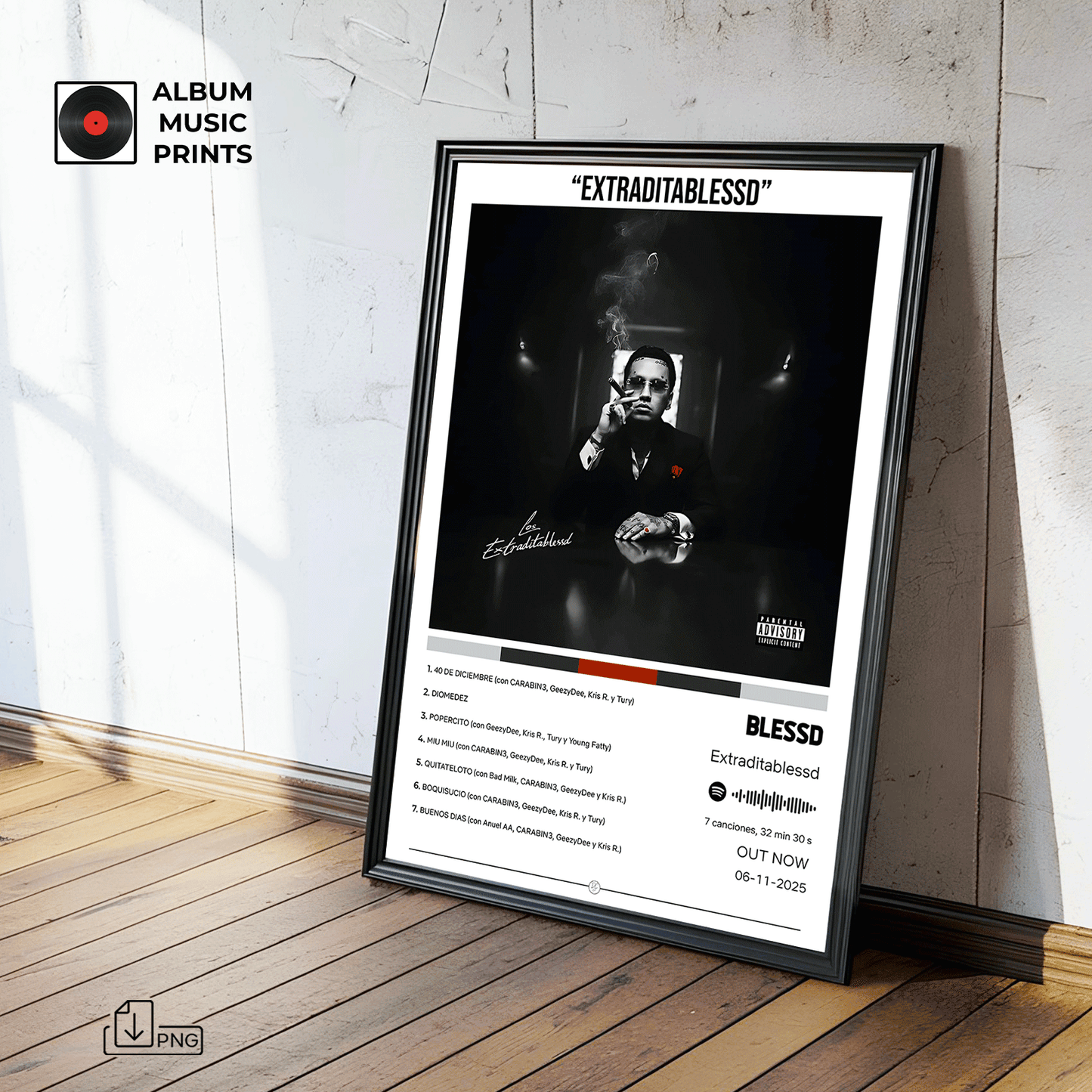 EXTRADITABLESSD Blessd - Arte Digital Descargable Imprimible