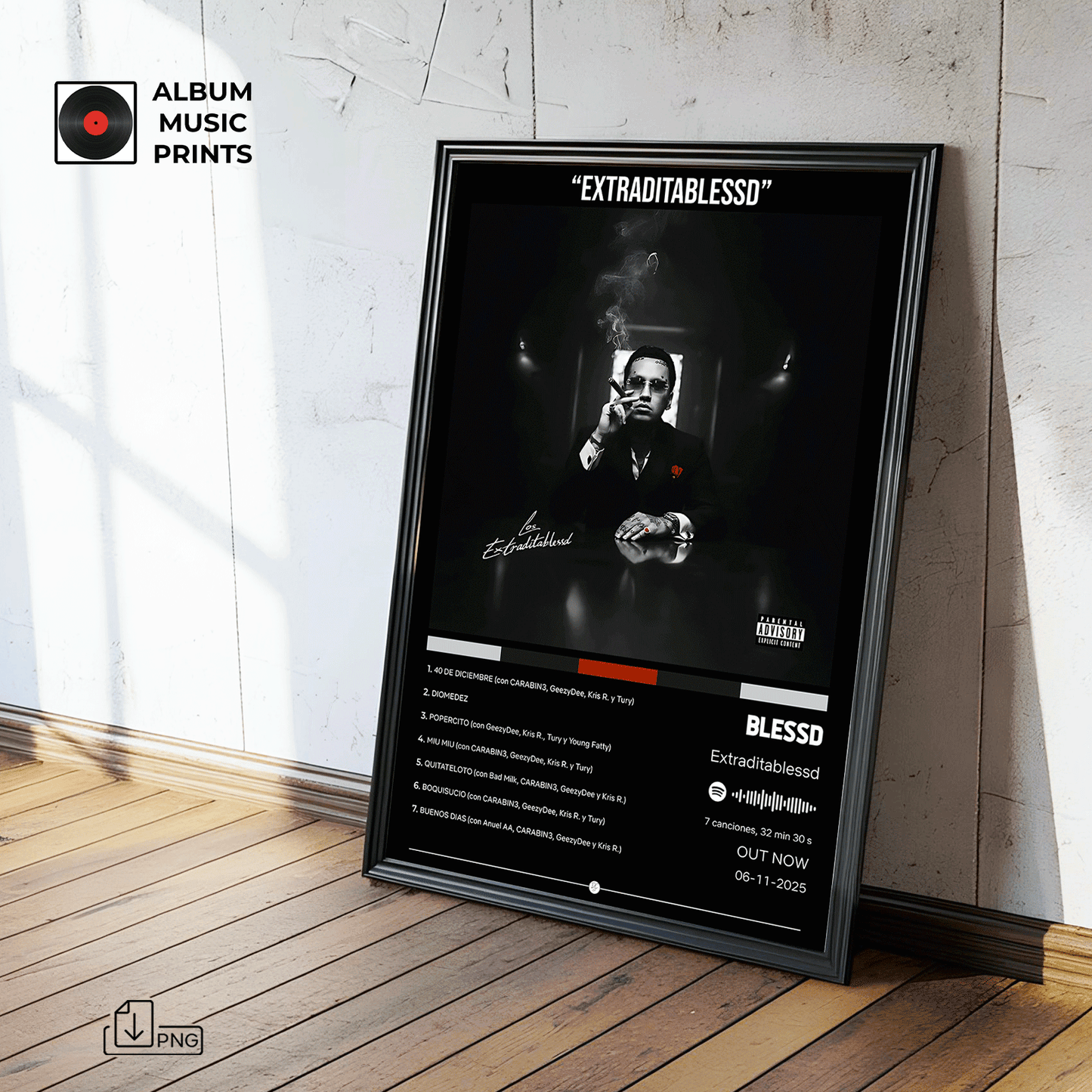 EXTRADITABLESSD Blessd - Arte Digital Descargable Imprimible