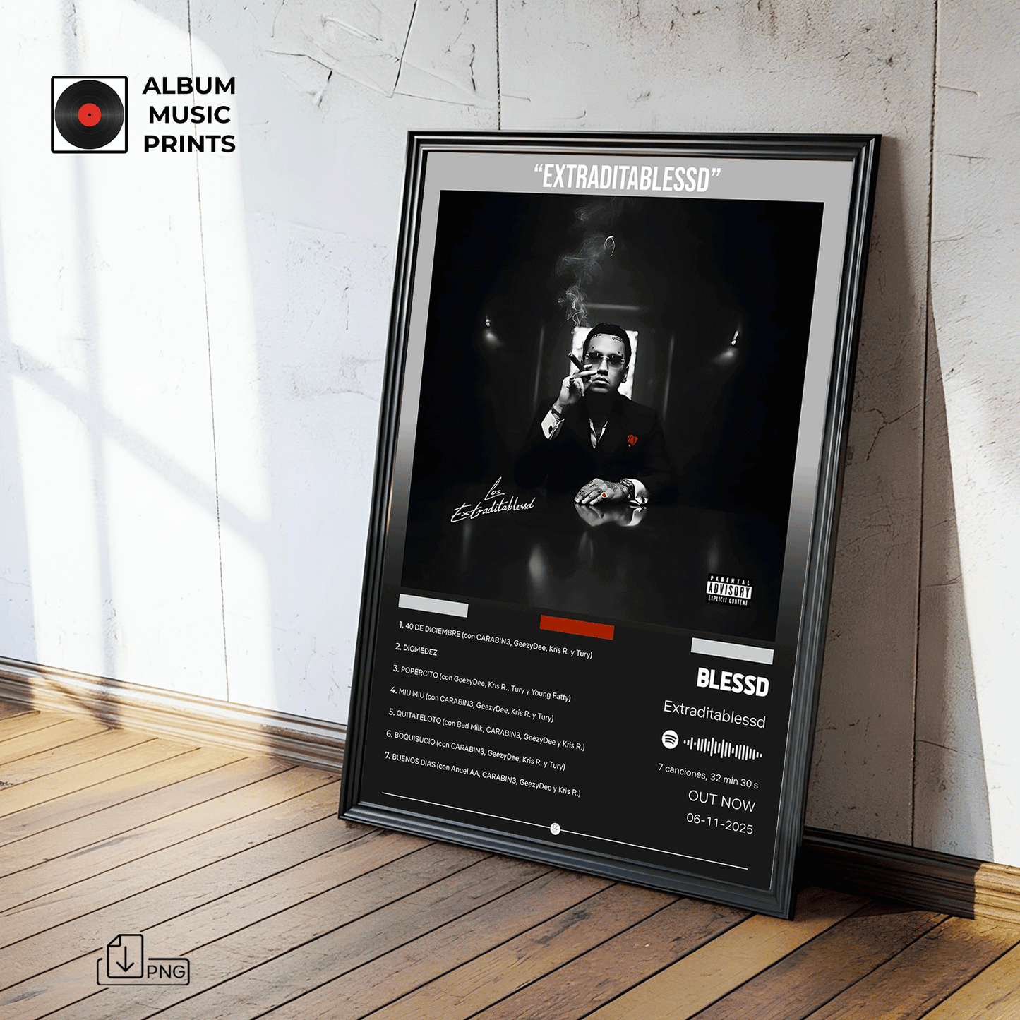 EXTRADITABLESSD Blessd - Arte Digital Descargable Imprimible