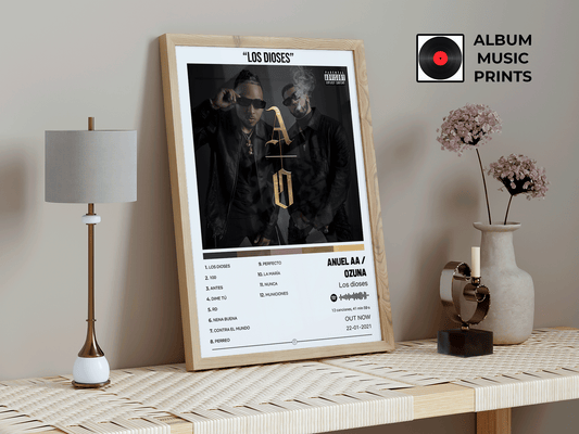 LOS DIOSES - Anuel AA Póster Digital Álbum