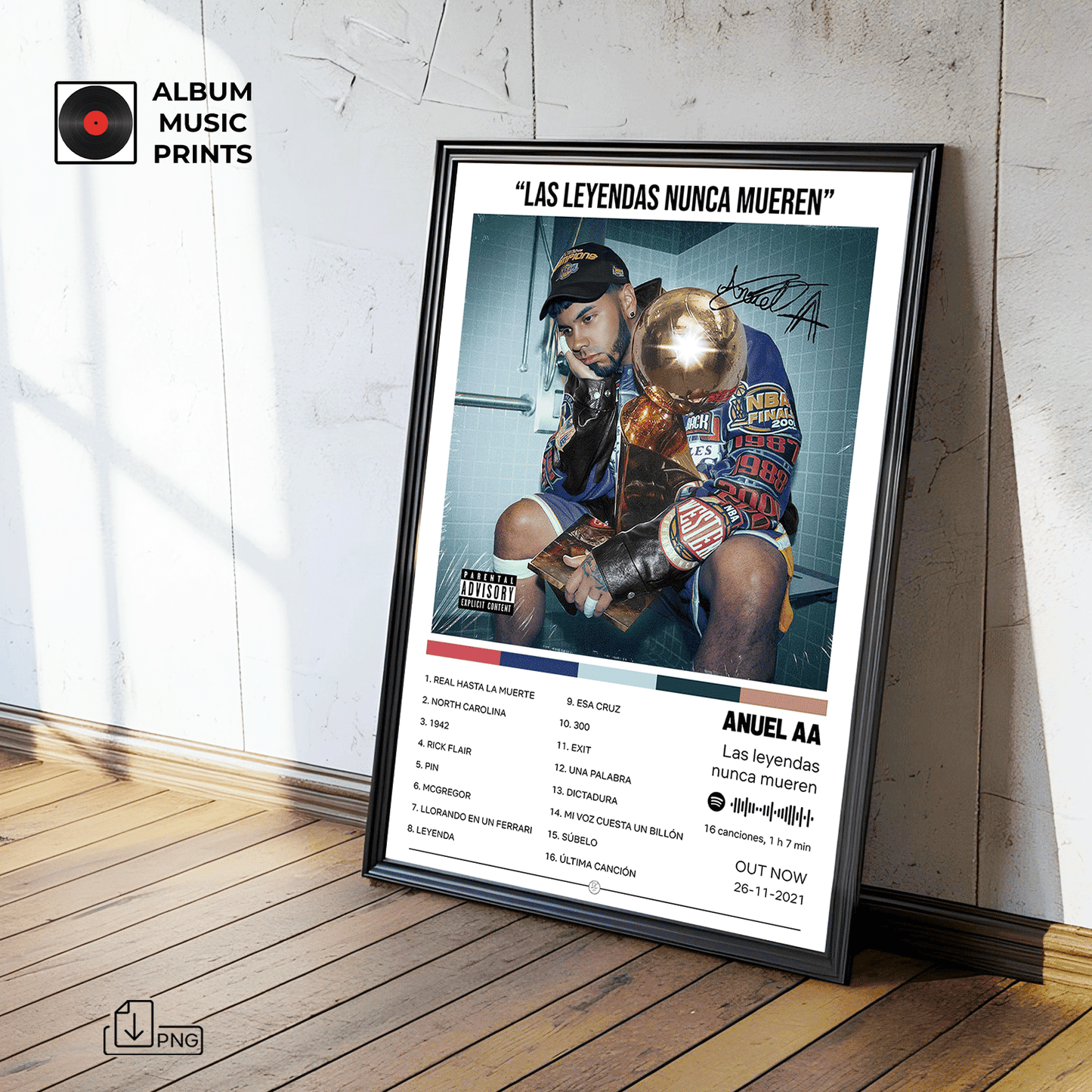 Las Leyendas Nunca Mueren - Anuel AA Póster Digital Álbum