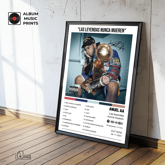 Las Leyendas Nunca Mueren - Anuel AA Póster Digital Álbum
