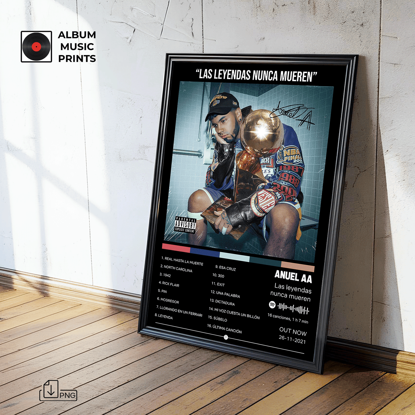 Las Leyendas Nunca Mueren - Anuel AA Póster Digital Álbum