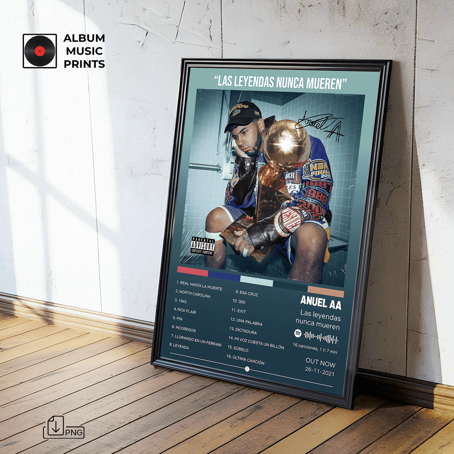 Las Leyendas Nunca Mueren - Anuel AA Póster Digital Álbum