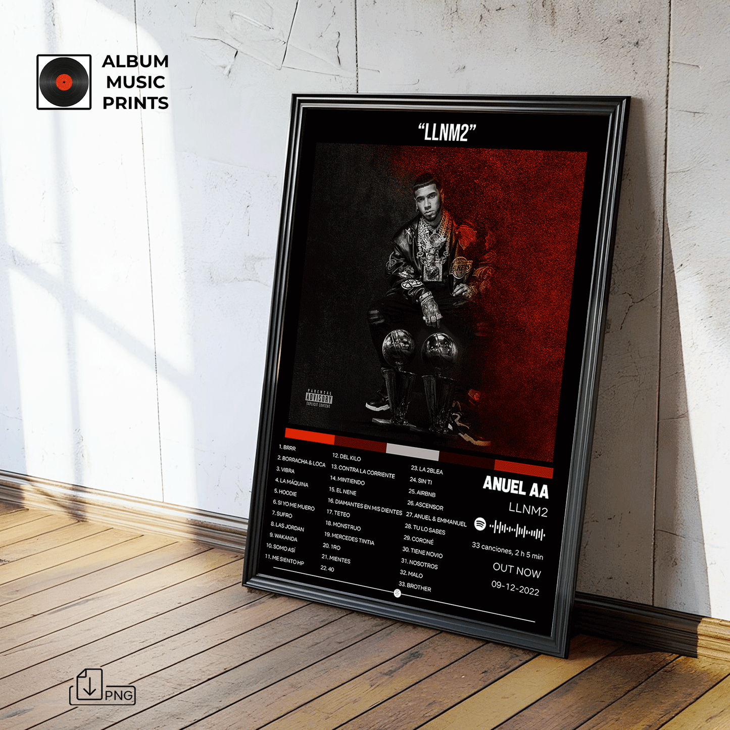 LLNM2 - Anuel AA Póster Digital Álbum