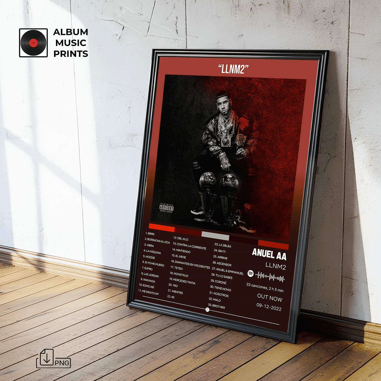 LLNM2 - Anuel AA Póster Digital Álbum