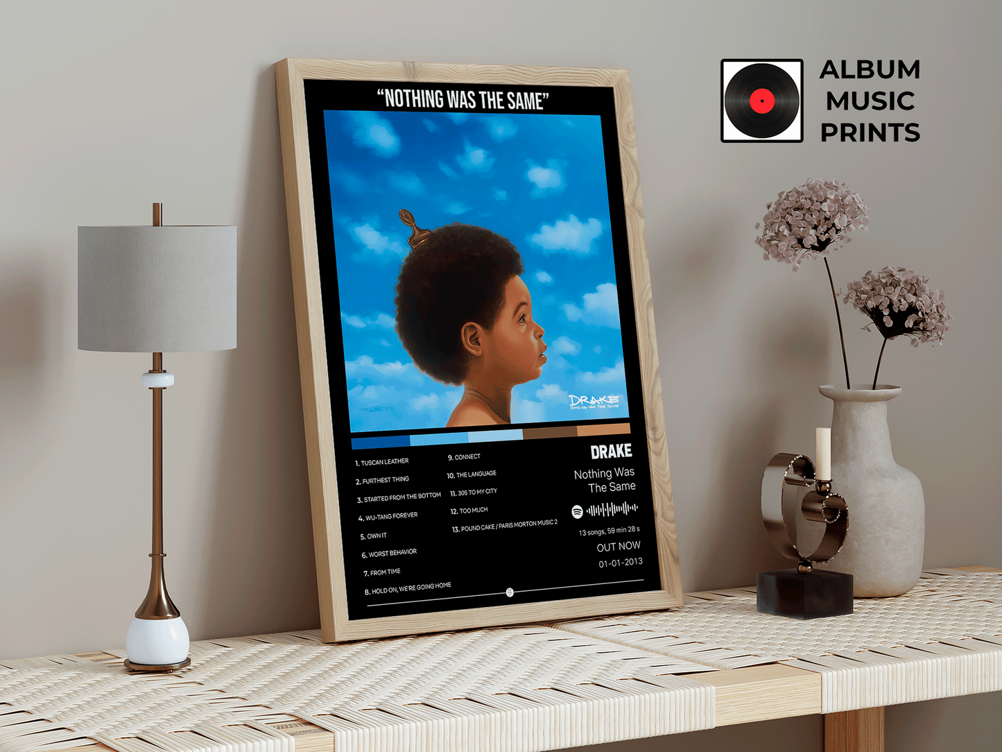 Nothing Was The Same Drake Poster Digital - Diseño Álbum Musical Descargable