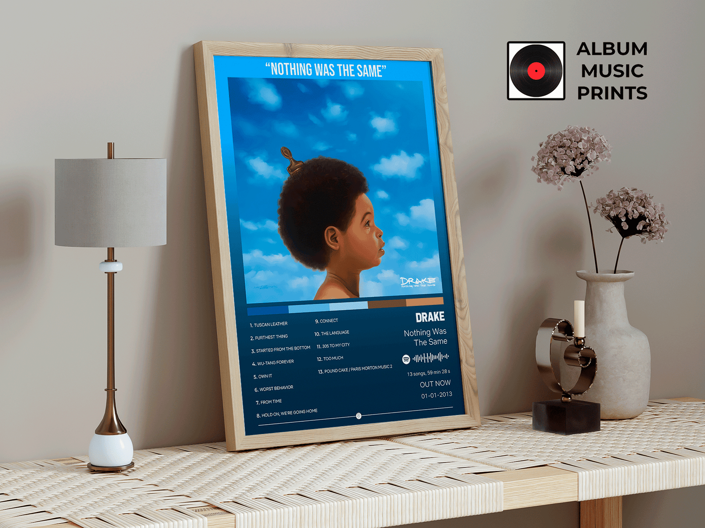 Nothing Was The Same Drake Poster Digital - Diseño Álbum Musical Descargable