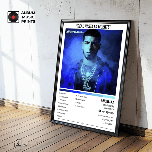 REAL HASTA LA MUERTE - Anuel AA Póster Digital Álbum