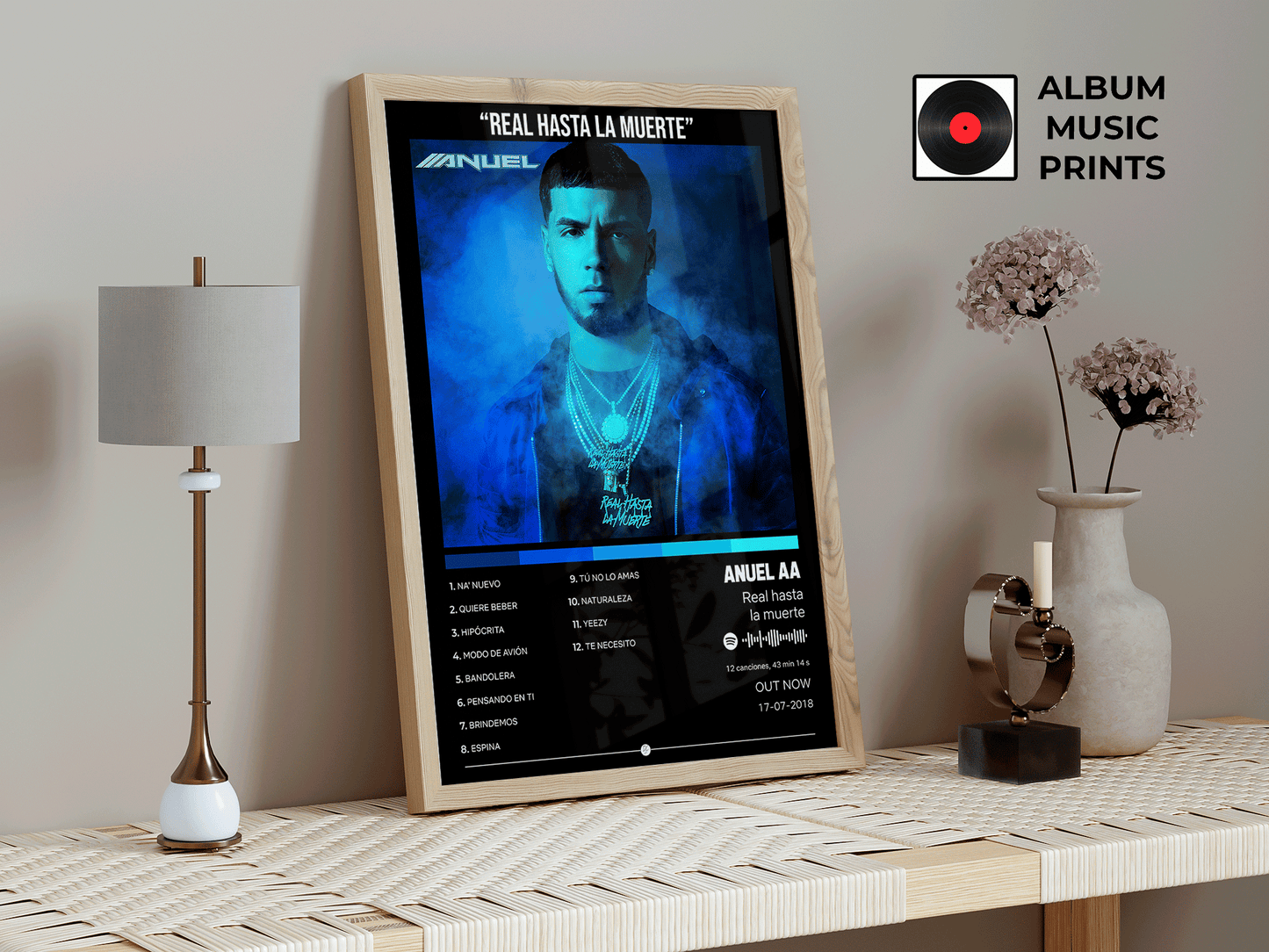 REAL HASTA LA MUERTE - Anuel AA Póster Digital Álbum