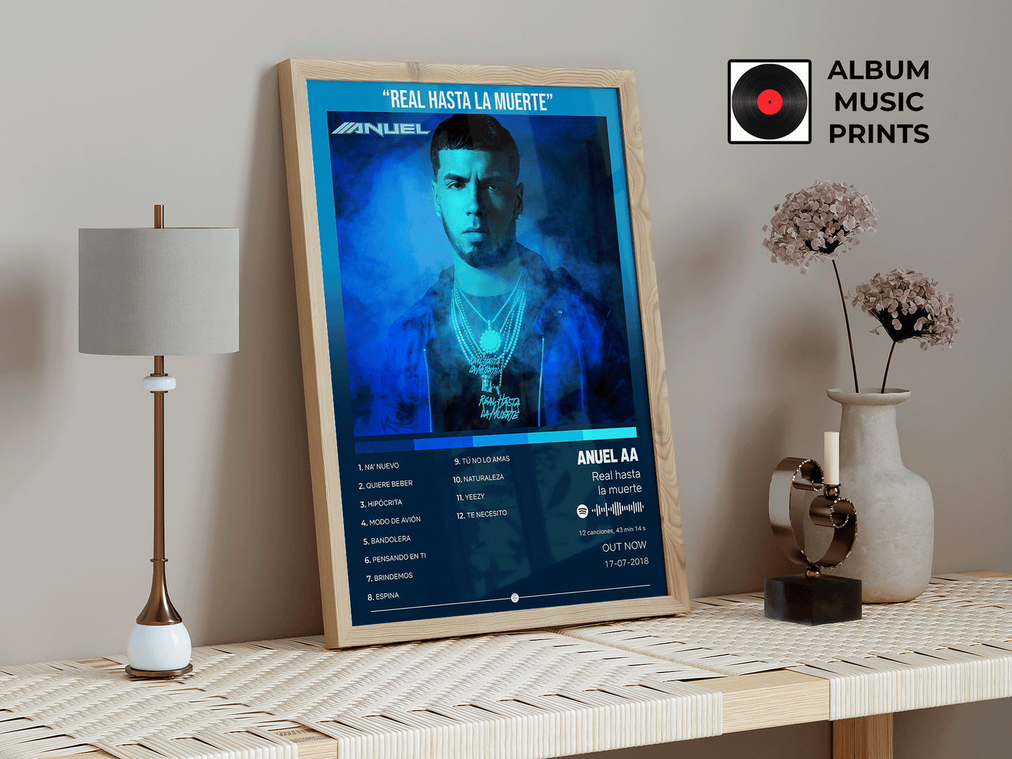 REAL HASTA LA MUERTE - Anuel AA Póster Digital Álbum