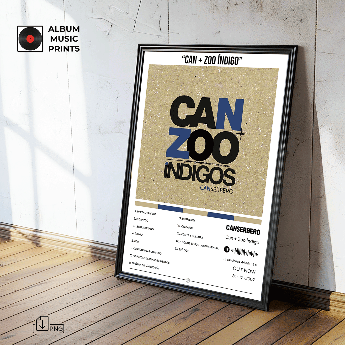 Can + Zoo Índigo Canserbero - Poster Digital Descargable Imprimible Arte Musical