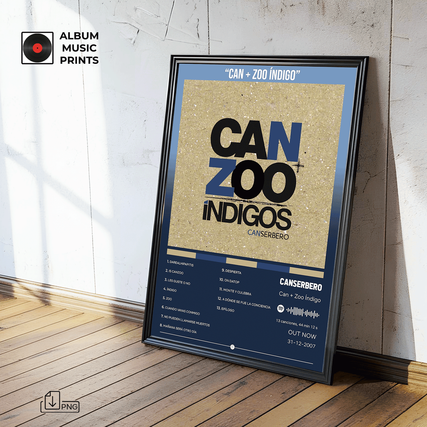 Can + Zoo Índigo Canserbero - Poster Digital Descargable Imprimible Arte Musical